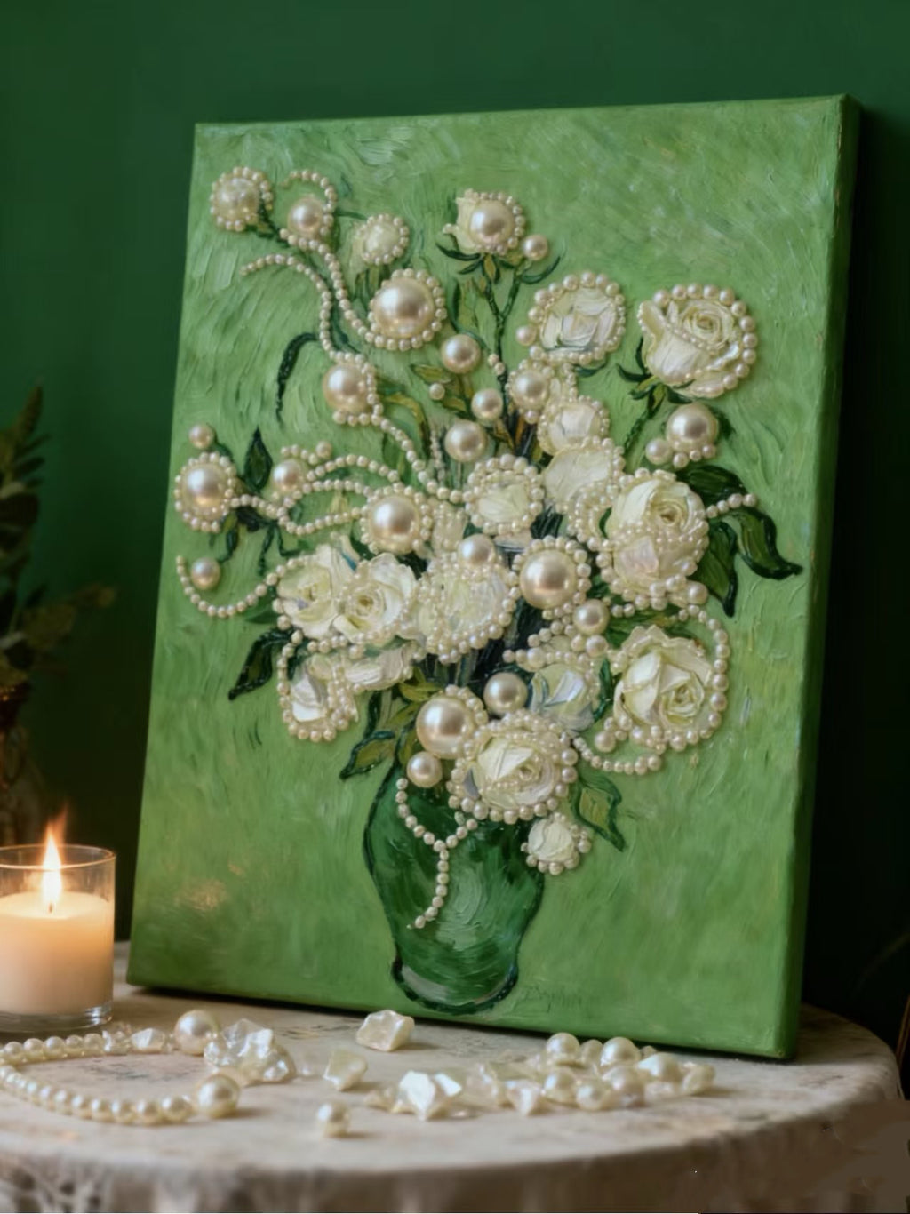 [Jade Camelliadream] Beauty Wonderland DIY Pearl Painting Kit – Handmade Pearl Art with Complete Accessories, Step-by-Step Tutorial, Creative Home Decor, Relaxing Craft for Adults & Beginners