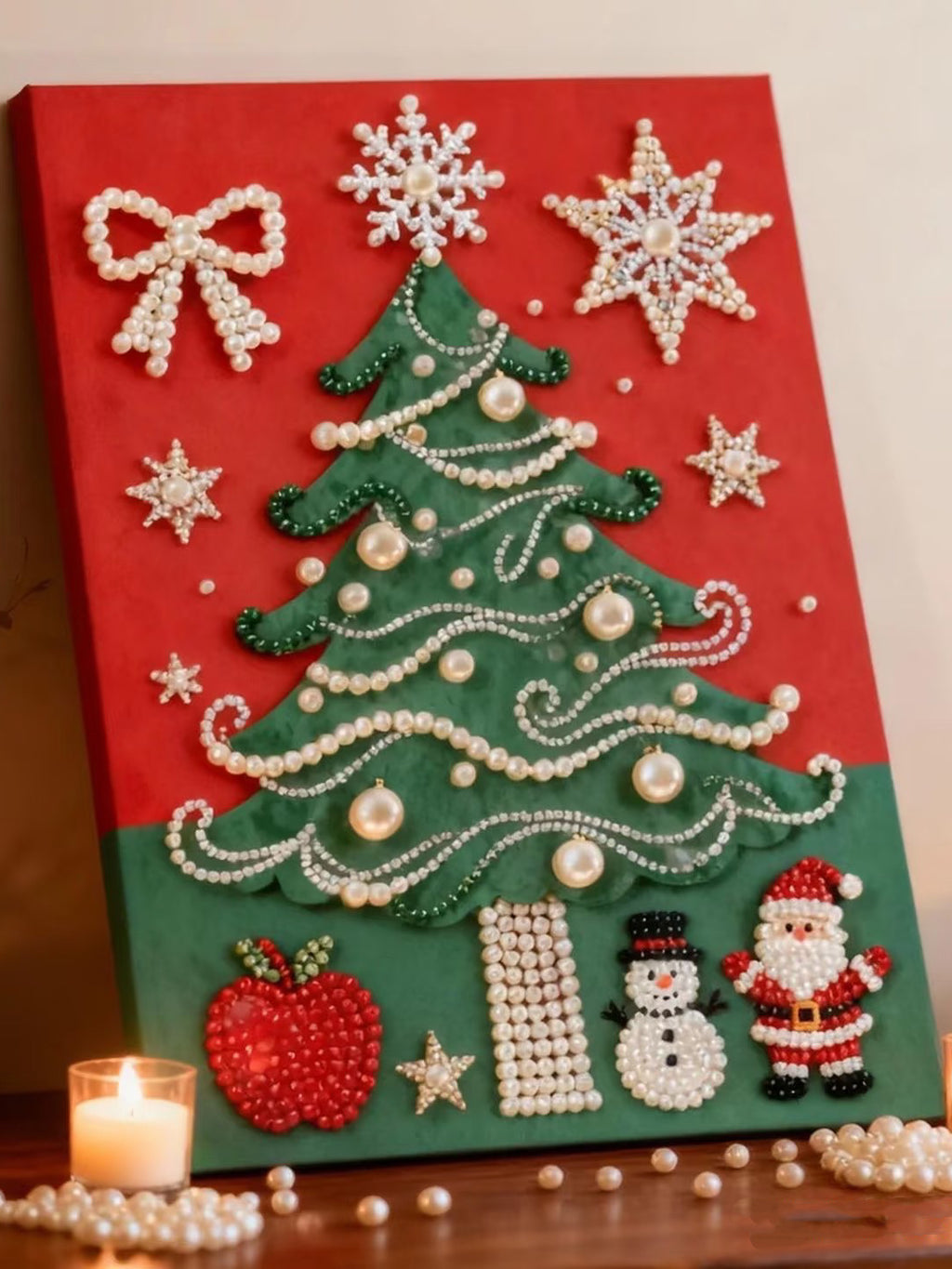 [Christmas Pearlglow] Beauty Wonderland DIY Pearl Painting Kit – Handmade Pearl Art with Complete Accessories, Step-by-Step Tutorial, Creative Home Decor, Relaxing Craft for Adults & Beginners