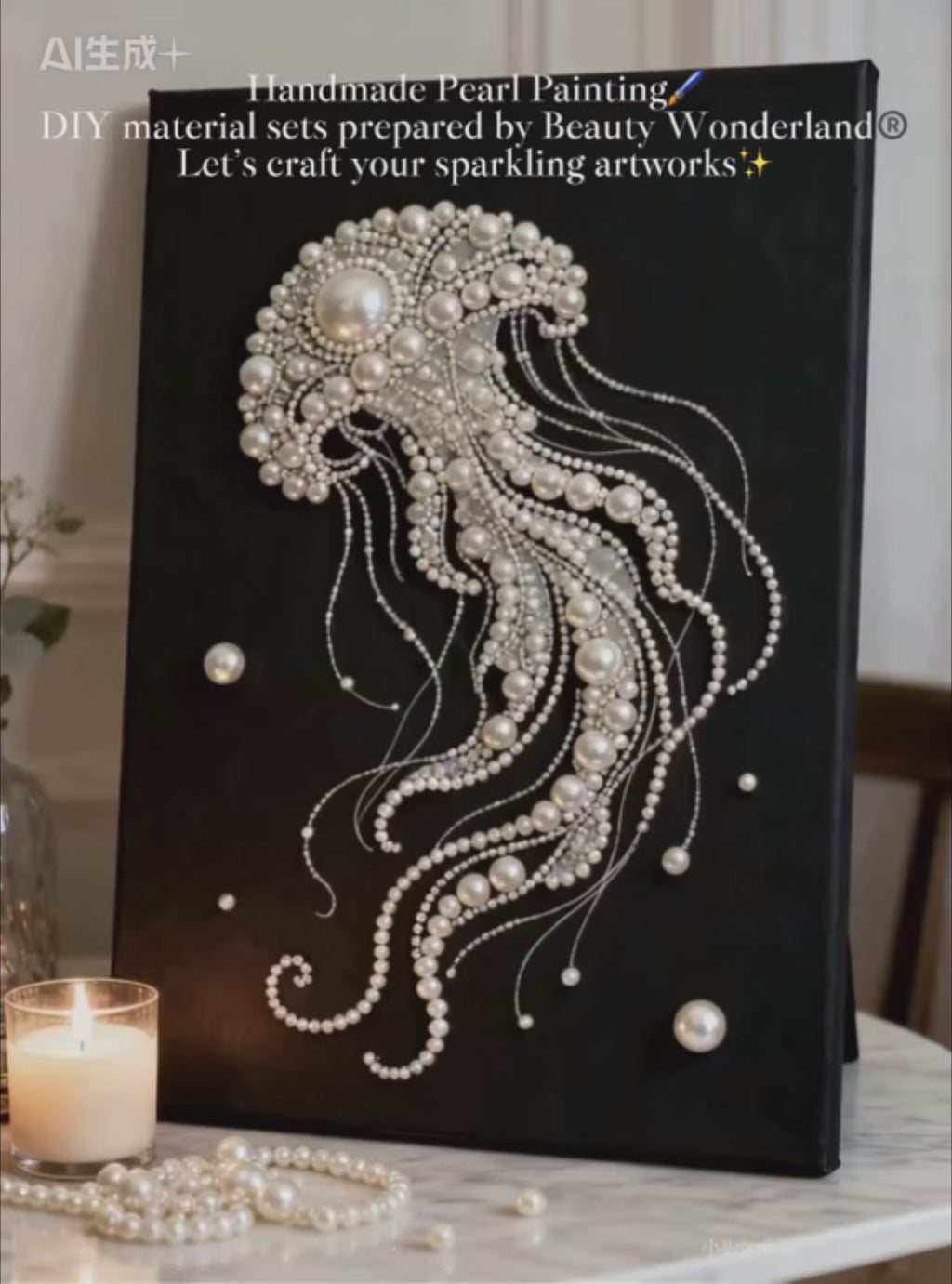 [Obsidian Dream] Beauty Wonderland DIY Pearl Painting Kit – Handmade Pearl Art with Complete Accessories, Step-by-Step Tutorial, Creative Home Decor, Relaxing Craft for Adults & Beginners